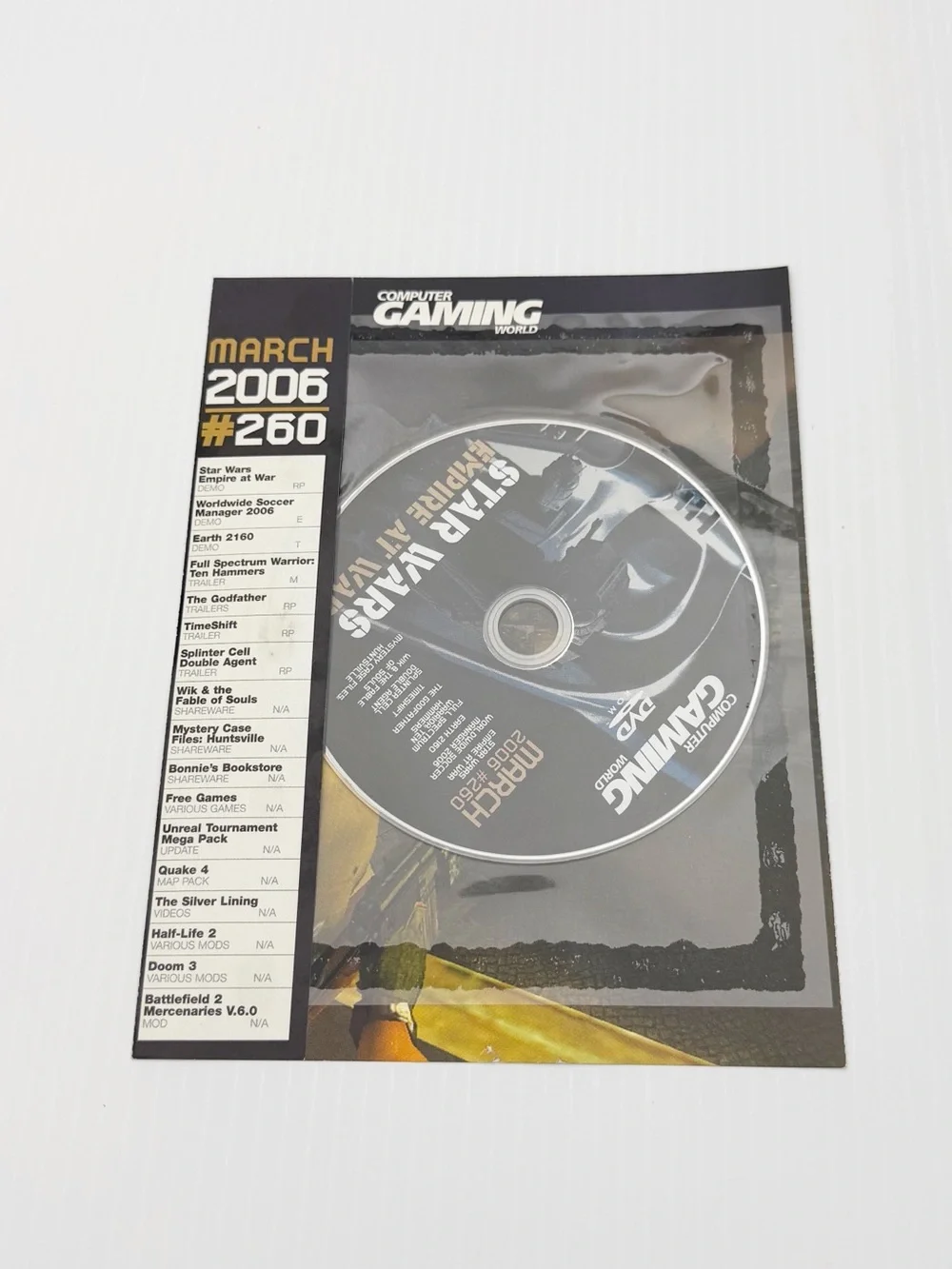Computer Gaming World Full Spectrum Warrior Ten Hammers 2006 PC Game Demo Disc